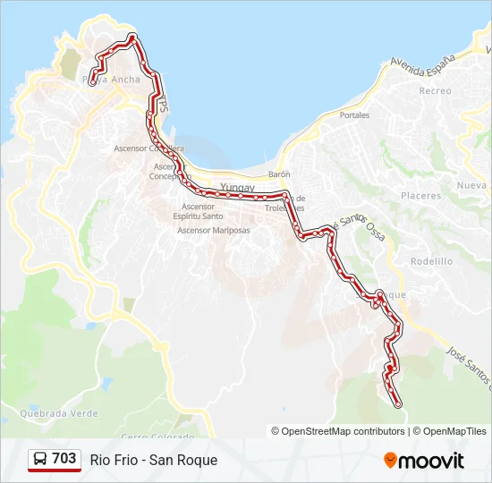 703 Bus Line Map