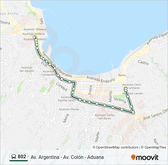802 Bus Line Map