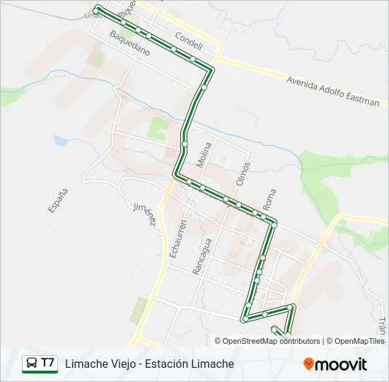 T7 Bus Line Map
