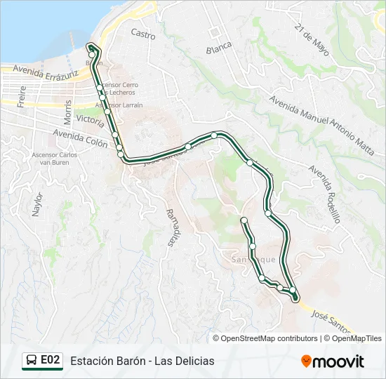 E02 Bus Line Map