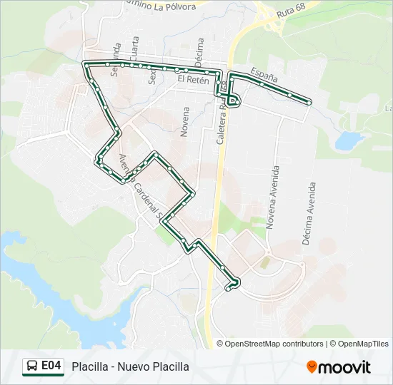 E04 Bus Line Map
