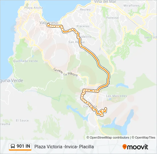 901 IN Bus Line Map