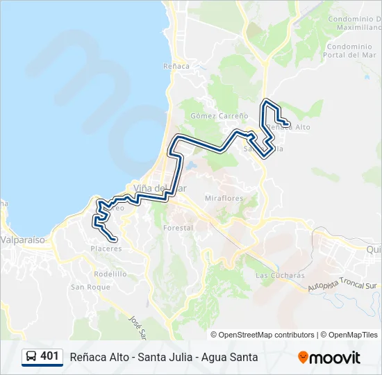 401 Bus Line Map