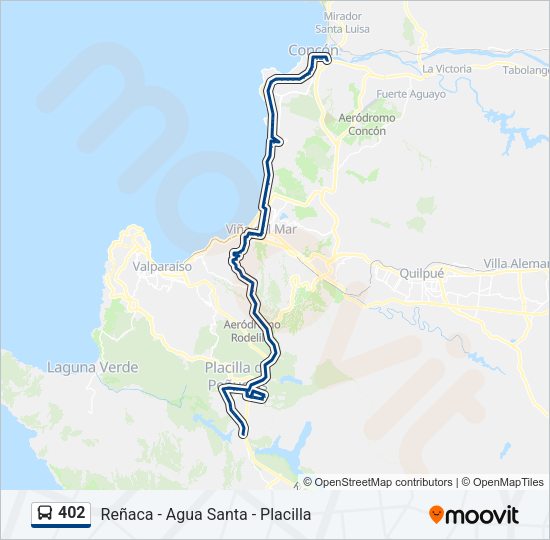 Mapa de 402 de autobús