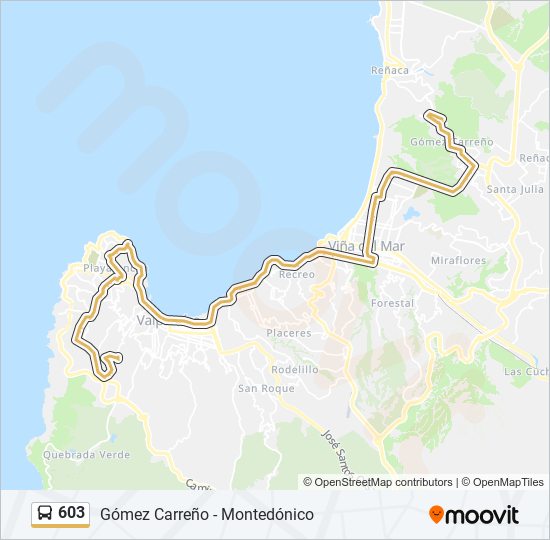 603 bus Line Map