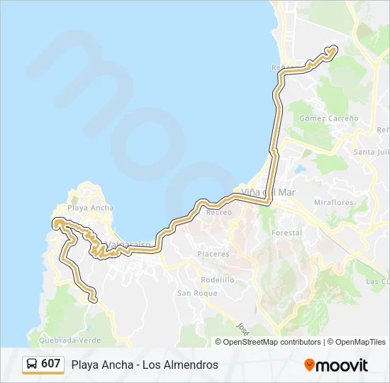 607 Bus Line Map