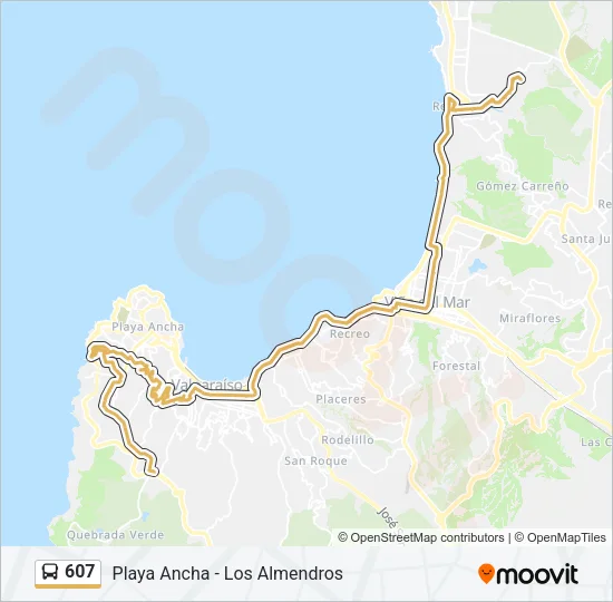 607 Bus Line Map