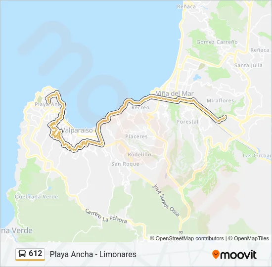 612 Bus Line Map
