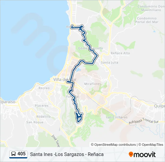 405 Bus Line Map