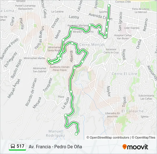 517 Bus Line Map