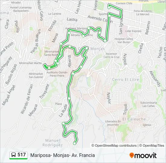 517 Bus Line Map
