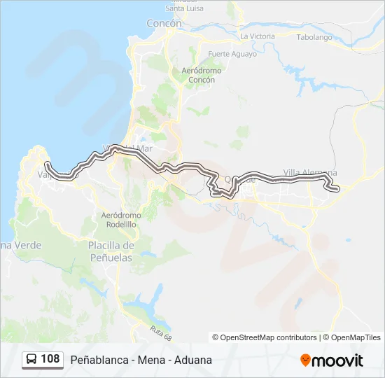 108 Bus Line Map