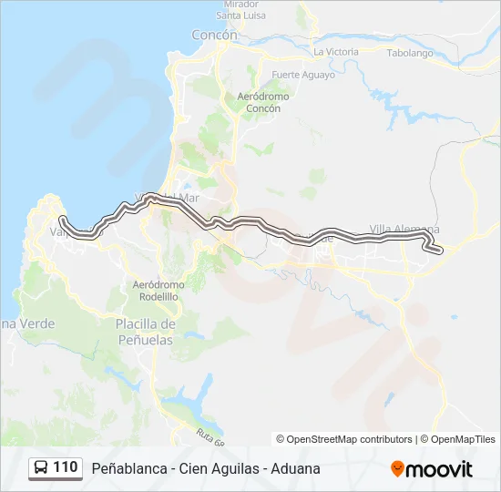 110 Bus Line Map