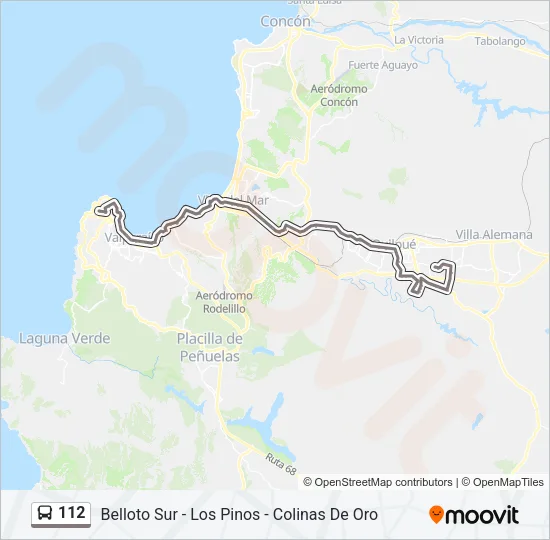 112 Bus Line Map