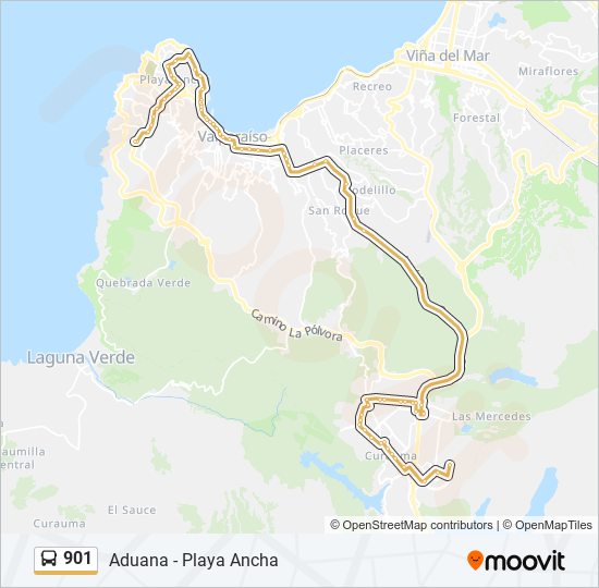 901 bus Line Map