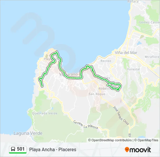 501 Bus Line Map