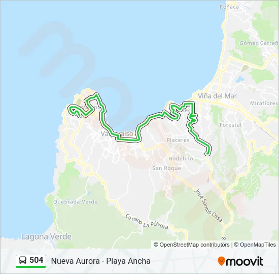 504 Bus Line Map