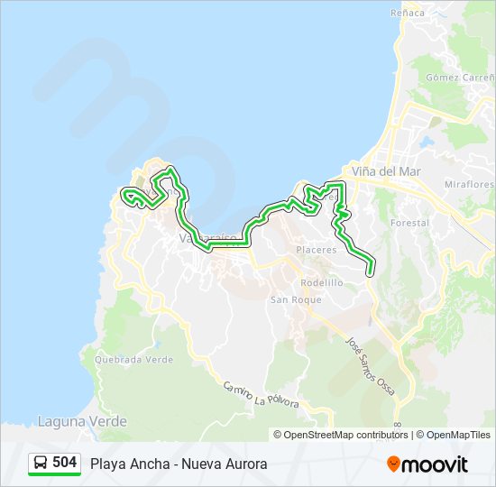 Mapa de 504 de autobús