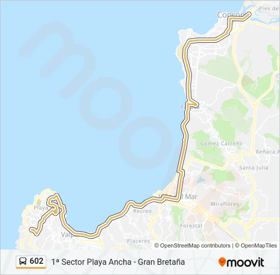 602 Bus Line Map