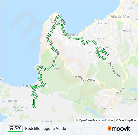 520 bus Line Map