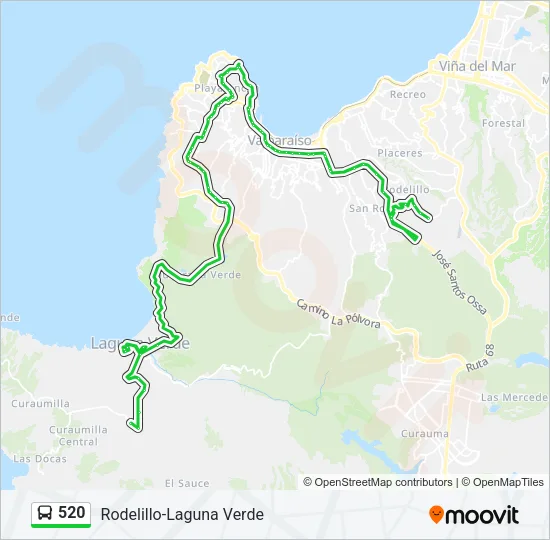 520 Bus Line Map