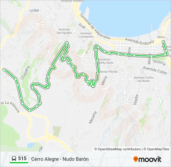 515 Bus Line Map