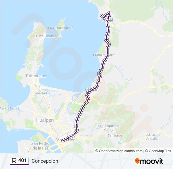 401 Bus Line Map