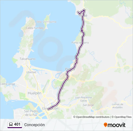 401 Bus Line Map