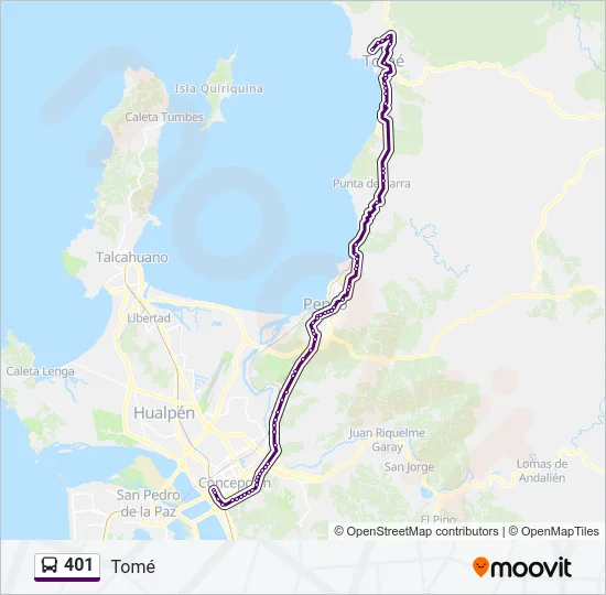 401 Bus Line Map