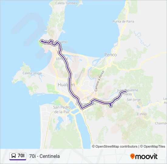 70I Bus Line Map