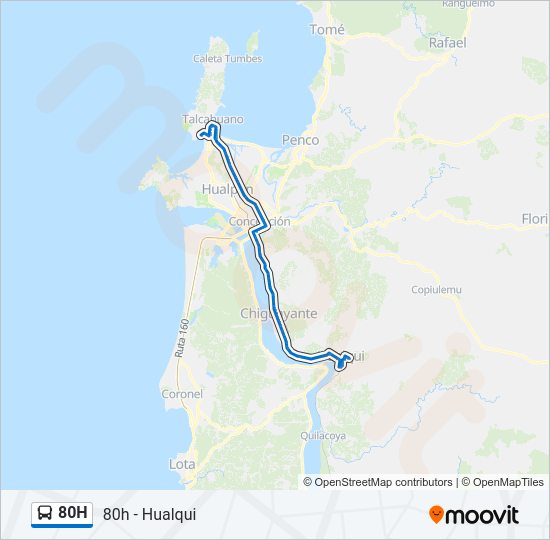 Mapa de 80H de autobús