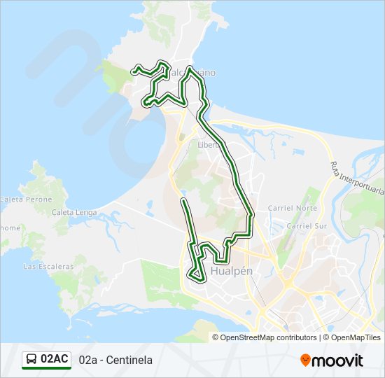 Mapa de 02AC de autobús