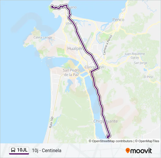 10JL Bus Line Map