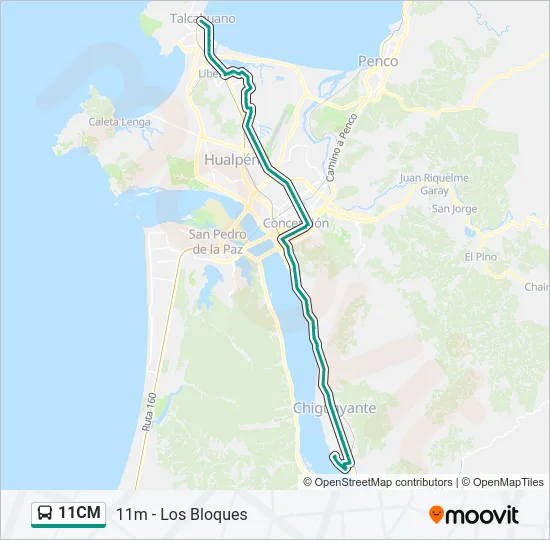 11CM Bus Line Map
