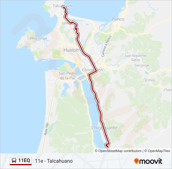 Mapa de 11EQ de autobús