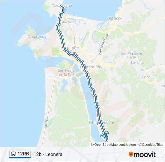 12RB Bus Line Map