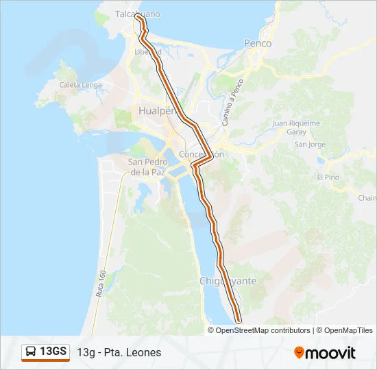 13GS Bus Line Map