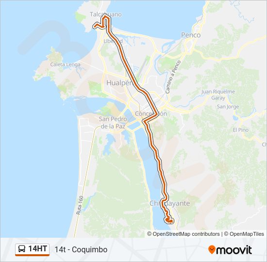 14HT Bus Line Map
