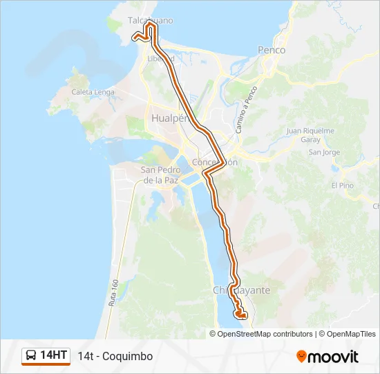 14HT Bus Line Map