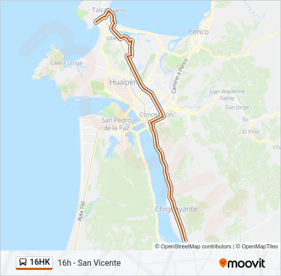 16HK Bus Line Map