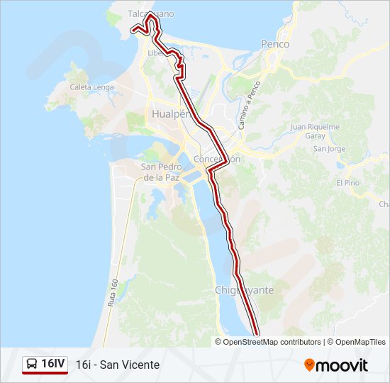 Mapa de 16IV de autobús