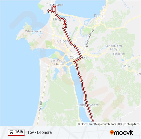 Mapa de 16IV de autobús