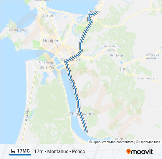 Mapa de 17MC de autobús