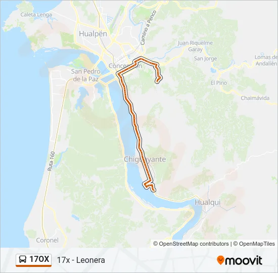 17OX Bus Line Map
