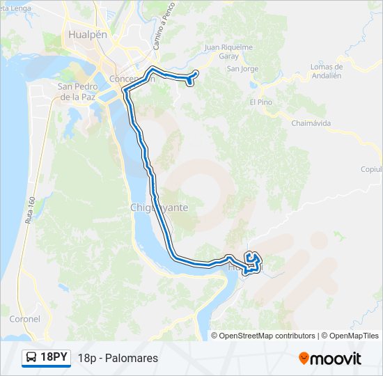 18PY Bus Line Map