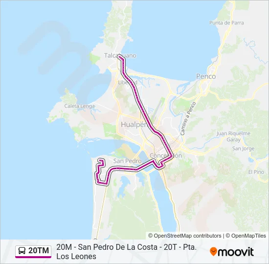 20TM Bus Line Map