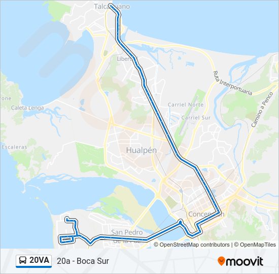 Mapa de 20VA de autobús