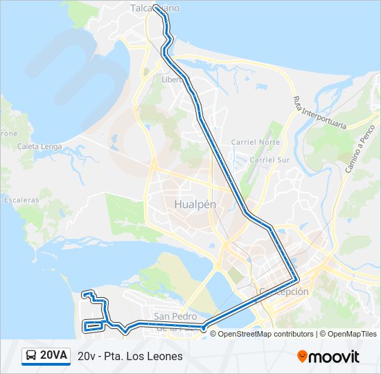 Mapa de 20VA de autobús