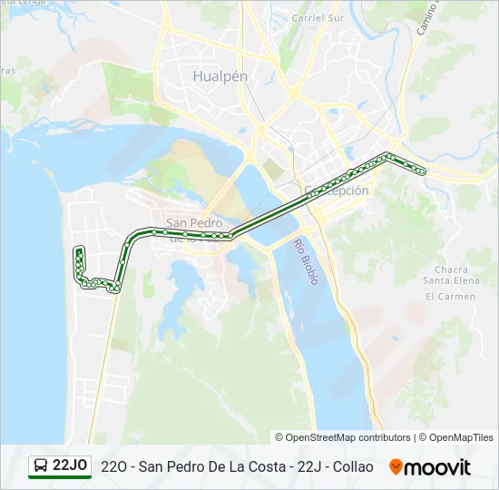 22JO Bus Line Map