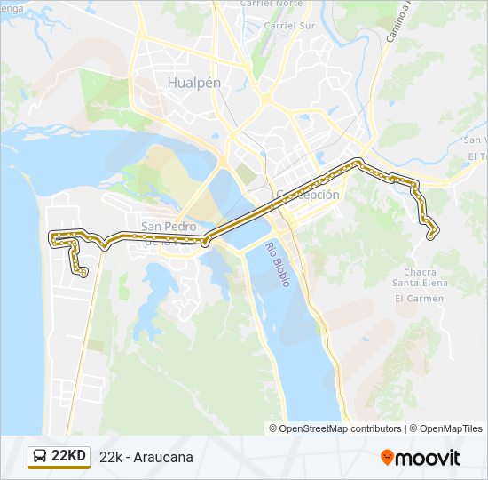 Mapa de 22KD de autobús